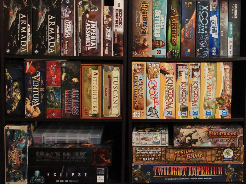 Board game shelves around the world 4 Analog Games