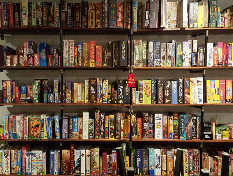 Board game shelves around the world 8 Analog Games